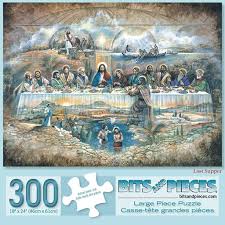 Posted on january 16, 2015 by mika. 300 Piece Jigsaw Puzzle For Adults 18 X 24 Bits And Pieces 300 Pc Religious Jigsaws By Artist Ruane Manning Last Supper Toys Games Puzzles Agtcorp Com