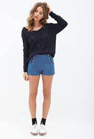 High Waisted Sailor Shorts Sailor Shorts Sailor Shorts Outfit Womens Shorts