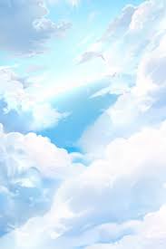 Cartoon Blue Sky White Clouds Download Sky Anime Blue Sky Wallpaper Blue Sky Background
