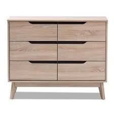 Baxton Studio Fella 6-drawer Light Brown Wood Dresser-28862-7702-hd - The Home Depot Wood Bedroom Furniture Brown Furniture Bedroom 6 Drawer Dresser