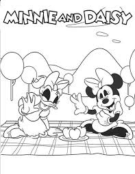 Spring has arrived with the lovely white and yellow of daisies. Minnie And Daisy In Mickey Mouse Clubhouse Coloring Page Kids Play Color