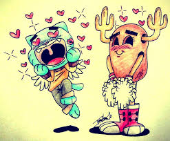 Gumball has a penchant for getting into trouble, often resulting from schemes he comes up with, but he never seems to learn his lesson. Happy Valentines Day Gumball And Penny By Koude123 On Deviantart The Amazing World Of Gumball World Of Gumball Gumball