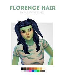 Florence Hair Naevyssims On Patreon Sims Kids Hairstyles Sims 4