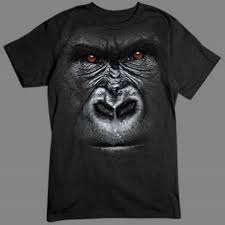 Gorilla Face T Shirt Wild Life Tee