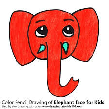 It is liked by kids of every age. Learn How To Draw An Elephant Face For Kids Animal Faces For Kids Step By Step Drawing Tutorials