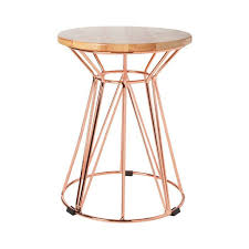 Wire Side Table Rose Gold Side Table Wire Side Table Drum Side Table
