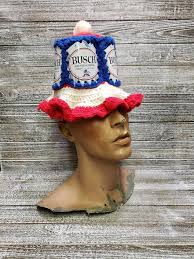 Maybe you would like to learn more about one of these? Vintage Busch Beer Can Hat Anheuser Busch Bucket Hat Retro Knitted Beer Hat Vintage Beer Hat Floppy Crochet Beer Hat Vintage Clothing By Agogovintage From A Gogo Vintage Of Havre De Grace