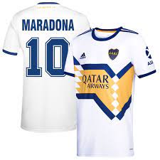 Boca juniors at a glance: Adidas Boca Juniors Away Maradona 10 Trikot 2020 2021 Retro Fan Style Beflockung