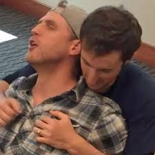 Student tries out labour pain simulator