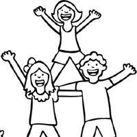 You will be able to down load these. Cheer Pyramid Coloring Pages Surfnetkids
