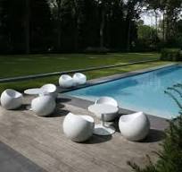 Outdoor Apple pouf