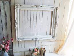 Antique White Large Vintage Frame Shabby Chic Cream Frame Etsy Frame Shabby Rustic Vintage Decor Vintage Frames