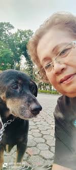 With my doggy onyx at the park