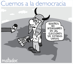 Artículos, fotos, videos, análisis y opinión sobre reforma tributaria. Cutbogotacun Caricatura Cuernos A La Democracia Matador Facebook