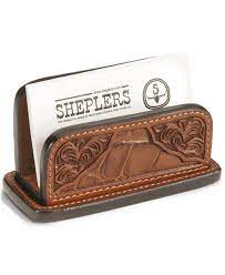 Call for custom color options. Floral Leather Business Card Holder Sheplers Leather Business Cards Leather Business Card Holder Leather Carving