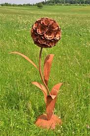 Dewoga Deko Pusteblume Mit 1 Blute H130cm Edelrost Rost Metall Garten Neu Garten Ideen Gestaltung Garten Deko Garten Dekoration Metal Flowers Plants Flowers