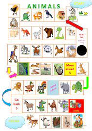 Animals Board Game Language Games For Kids Fun English Games Board Games