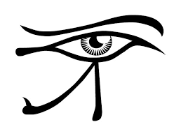 The eye lines are in relief, but also col ored black. Eye Of Horus Udjat Wadjet