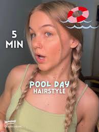 Quick & Cute 5-Minute Braided Pigtails Hairstyle for Pool Days