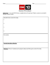 Cnn 10 Guided Worksheet By Edtechdale Teachers Pay Teachers