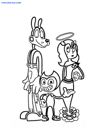 Much like other cartoon characters such as bendy and alice angel, boris starred in a series of popular bendy cartoon shorts thirty years before the studio's downfall. Bendy And The Ink Machine Coloring Pages Wonder Day Com