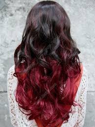 A 90's thing is back? Ombre Black Red Hairstyles Vip
