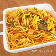 Espagueti Con Pollo Al Curry Receta De Divina Cocina