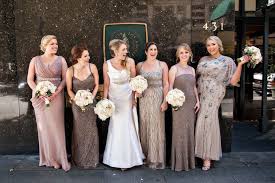 Elegant Los Angeles Ballroom Wedding From Wish Wonder Dream Elizabeth Anne Designs Metallic Bridesmaid Dresses Wedding Bridesmaids Bridesmaid