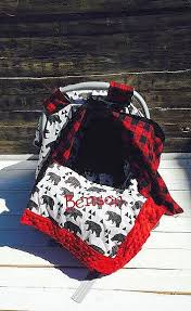 Bear And Plaid Boy Car Seat Cover Car Seat By Wadsworthboutique Baby Boy Car Seats Baby Car Seats Newborn Baby Boy Gifts