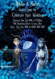 Corpse Bride Wedding Save The Date Invitation Invite Corpse Bride Wedding Wedding Saving Corpse Bride
