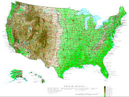 united states contour map