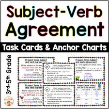 Subject Verb Agreement Task Cards And Anchor Charts