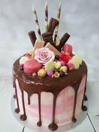Crafty Cakes Exeter Uk Pink Pretty Rose Drip Cake Chocolate Drip Cake Drip Cakes Cake