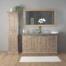 Meuble Salle De Bain Bois Massif 2 Vasques 2 Portes 6 Petits Tiroirs Salle De Bain Bois Meuble Salle De Bain Meuble De Salle De Bain