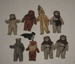 Lot Of 8 Vintage Kenner Rotj Ewok Action Figures Bk20 Vintage Star Wars Ewok Action Figures
