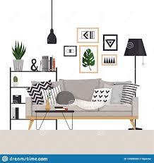 Scandinavian Style Living Room Vector Illustration Scandinavianstyle Scandinavianinterior Living Room Vector Interior Design Vector Interior Illustration