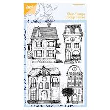 Tampon Clear Joy Crafts Maisons Vintage Pour Scrapper Illustration De Maison Maison Dessin Maisons Vintage