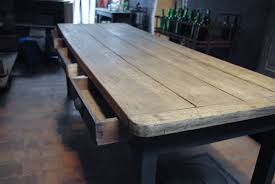 Sélection garantie.ancienne table à thé bajoot en claustras de tek avec insert métal et sa patine turquoise d'origine. Ancienne Table De Ferme En Chene Table De Ferme Table De Ferme Ancienne Table Bois