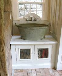 How Cute Would This Be In A Laundry Room Love The Wash Bucket And Mesh Cabinet Fronts Farmhouse Laundry Room Home Custom Laundry Room