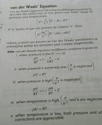 Derivation of van der waals equation. Van Der Waals Equation Van Der Waal Suggested Following Modified Gas Equation To Describe The Behaviour
