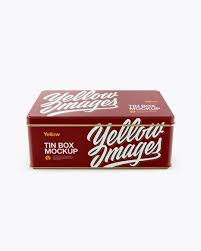 Download Glossy Tin Box Mockup High Angle Shot In Box Mockups On Yellow Images Object Mockups Free Packaging Mockup Box Mockup Mockup Free Psd