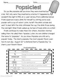 Proofreading And Editing Practice Summer Themed Teaching Editing Reading Passages Fiction Reading Passages