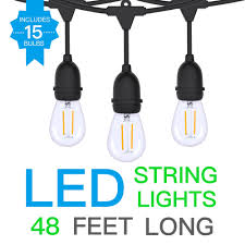 Shop target for outdoor string lights you will love at great low prices. 48ft Led Outdoor String Lights Waterproof Commercial Patio String Lights M Overstock 31117700