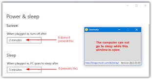 I don't know how this would help, but my problem was solved by. 8 Tools To Prevent Windows From Sleeping Or Turning Off The Display Raymond Cc