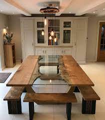 It comes painted in white but with a stained and sealed wooden top that goes best with the white painted base! Beautiful Dining Table Top Ideas For All One Brick At A Time Live Edge Dining Table Dining Room Makeover Dining Table Top