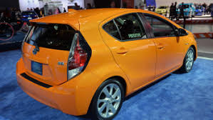 The prius engine efficiency drops off above 2200rpm, so when you really gas it to accelerate, you drive the engine rpm. 2015 Toyota Prius C Is Still Colorful Still Gets 53 Mpg Update Autoblog