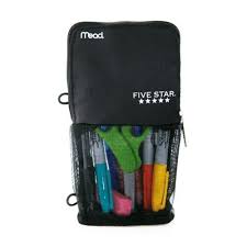 Robot Check Black Pencil Case Five Star Diy School Supplies