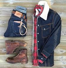 Camisa Xadrez Vermelha E Preta Masculina Lenhador Jaqueta Jeans Masculina Pra Inspirar E Onde Encontrar Moda Masculina Casual Vestuario Masculino Jaqueta Jeans Masculina