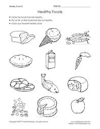 Healthy Foods Kindergarten 1st Grade Worksheet Healthy And Unhealthy Food Worksheets For Kids Preschool Food