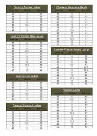 Le Chameau Size Guide Birstall Garden Leisure